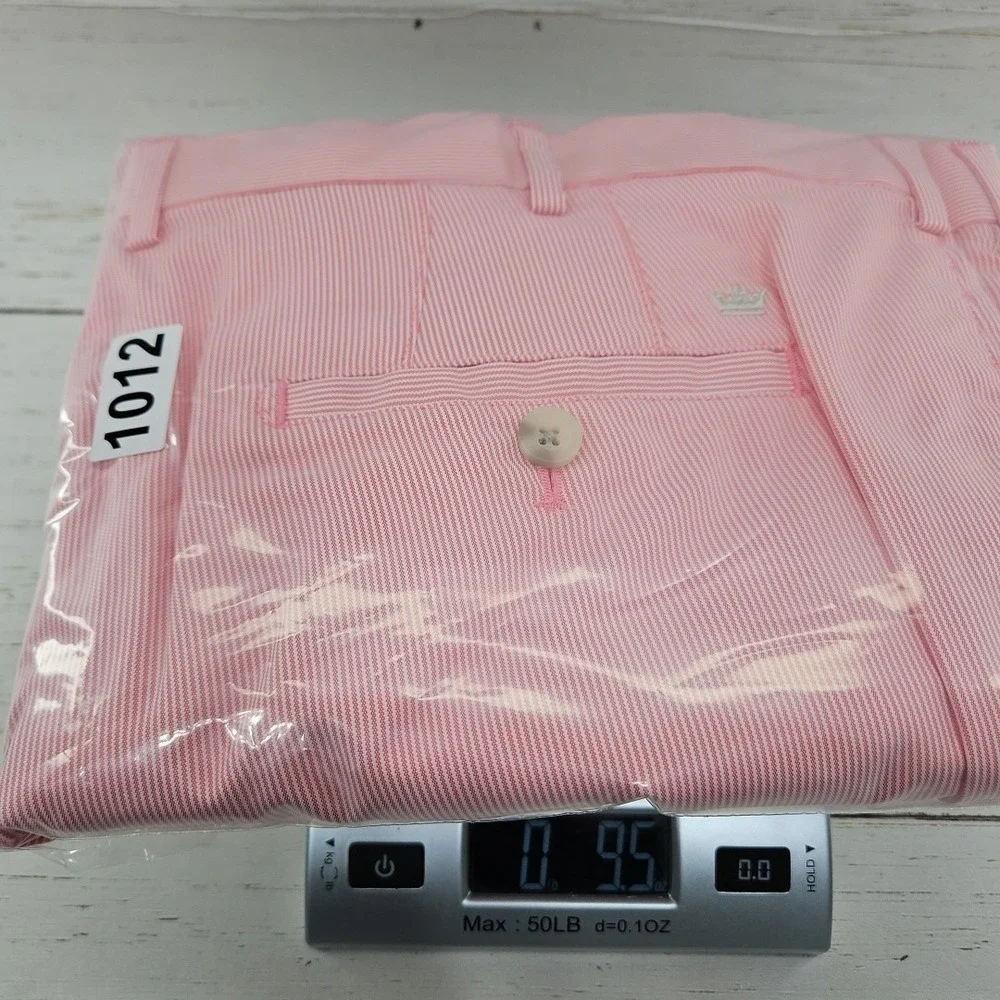 Peter Millar Wicking Golf Shorts Mens 42 Pink White 9